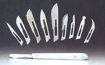 Surgical instruments scalpel blades